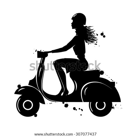 Scooter Silhouette Stock Images, Royalty-Free Images & Vectors