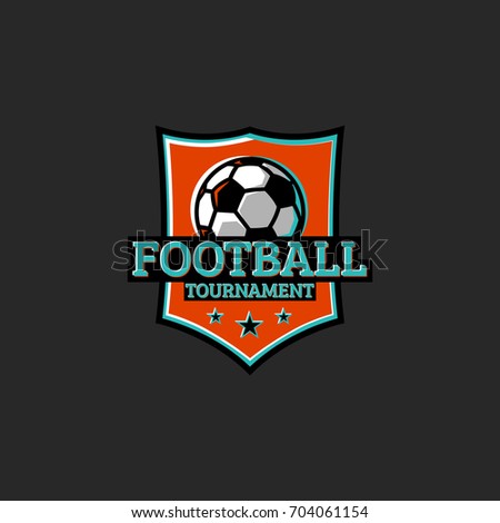 Football League Logo Labels Emblems Design Stock Vector 424235485 ...