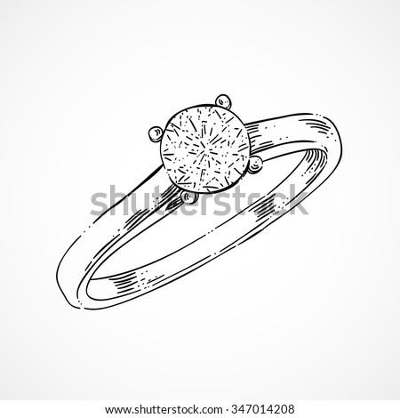 Diamond Ring Sketch Stock Images, Royalty-Free Images & Vectors