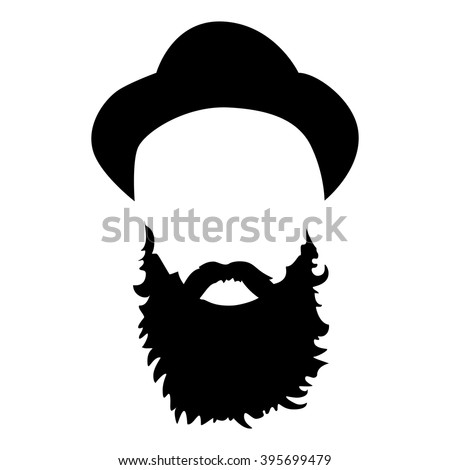 Hipster Detailed Hat Beards Fashion Bearded Stock Vector 