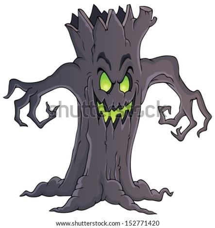 stock-vector-spooky-tree-theme-image-eps-vector-illustration-152771420