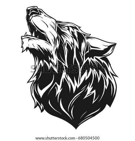 Wild Lynx Head Mascot Black White Stock Vector 212212363 - Shutterstock