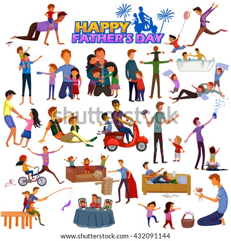 Happy Father's Day greeting background in vector