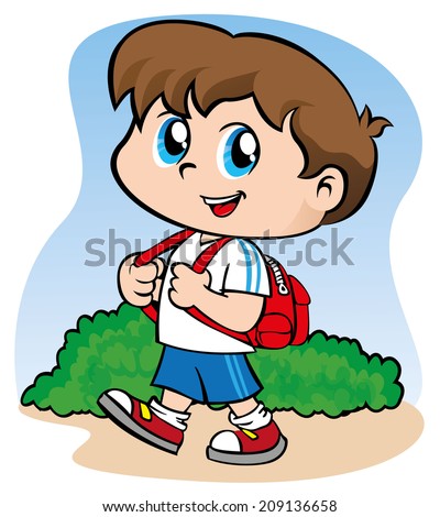 Little Boy Playing Toy Bus Cartoon Stock Vector 322324982 - Shutterstock