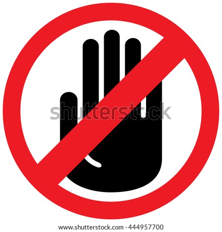 Do Not Touch Sticker Stock Vector 141214744 - Shutterstock