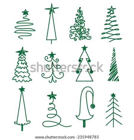 Christmas Tree Outline Stock Images, Royalty-Free Images &amp; Vectors