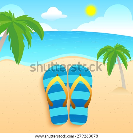 Beach Slipper Stock Vector 273984074 - Shutterstock