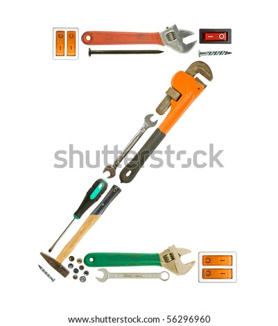 Stock Images similar to ID 54935050 - letter 'o' made of tools...