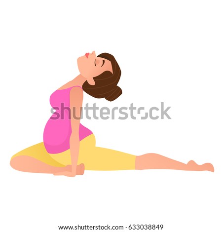 Young Beautiful Pregnancy Woman Character Meditation Stock Vector 633038849 - Shutterstock