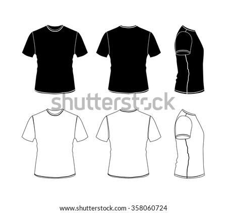 Female Tshirt Icon Collection Outline Silhouette Stock Vector 285912818 ...