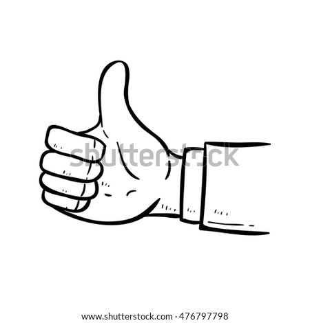 Vector Black Thumbs Icon On White Stock Vector 230464519 - Shutterstock
