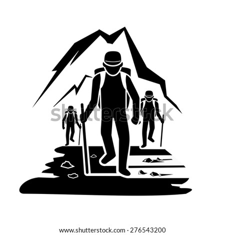 Hiking Icon Vector Stock Vector (Royalty Free) 276543200 - Shutterstock