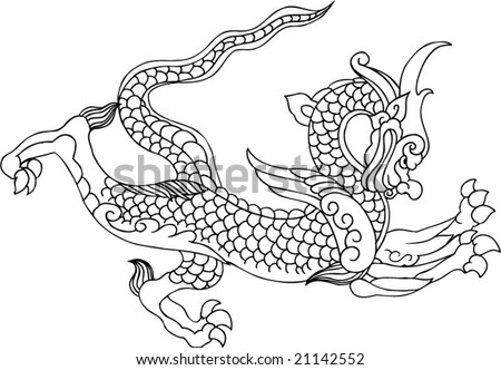 Vector Ancient Traditional Chinese Dragon Pattern Stock Vector 21142576 ...