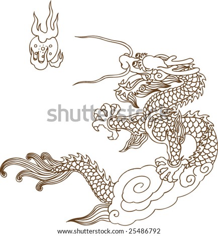 Vector Ancient Traditional Chinese Dragon Pattern Stock Vector 21142576 ...