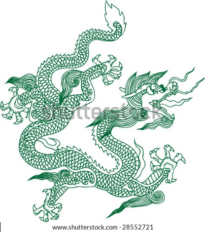 Vector Ancient Traditional Chinese Dragon Pattern Stock Vector 21142576 ...