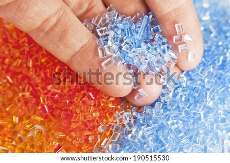 plastic polymer granules