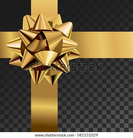 Gift Bow Realistic Vector Illustration On Stock Vector Shutterstock