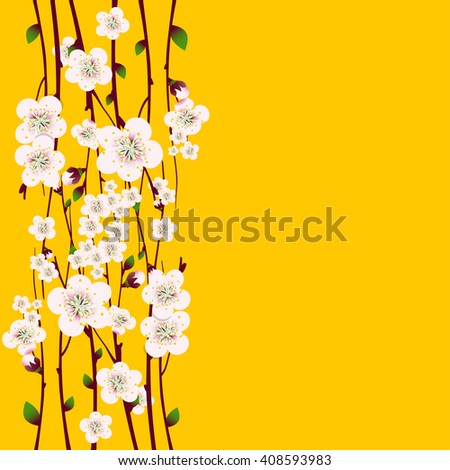 Vector floral background, card or invitation template