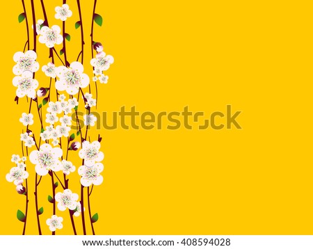 Vector floral background, card or invitation template