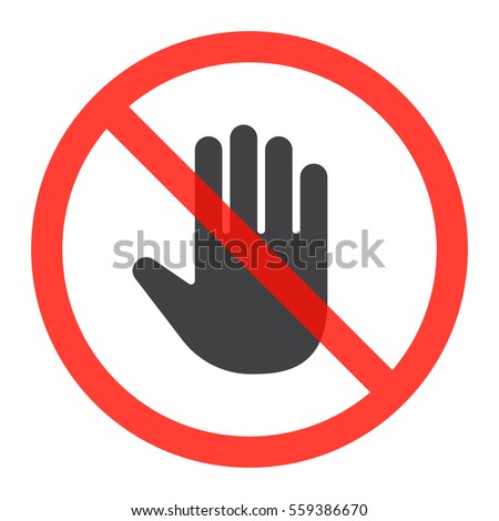 Hand Icon Prohibition Red Circle Do Stock Vector 559386670 - Shutterstock