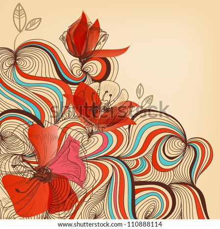 Vector floral background