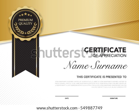 gold certificate template