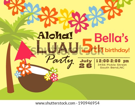 invitation aloha vector Royalty & Vectors Images Stock Hawaiian Luau Free Images,