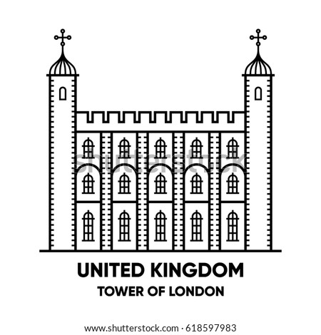 United Kingdom Tower London Vector Travel Stock Vector 618597983 ...