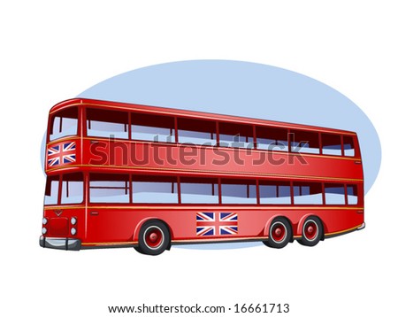 Double Decker Bus Cartoon Stock Vector 179051390 - Shutterstock