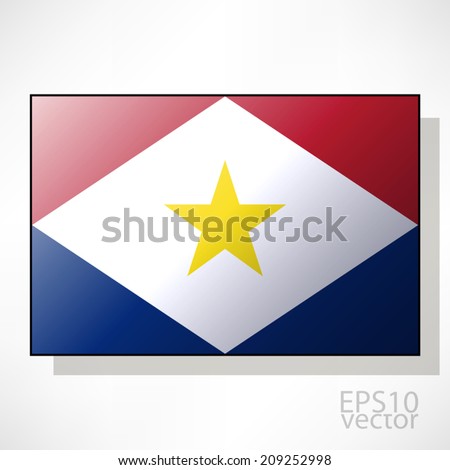 Flag of Saba - stock vector