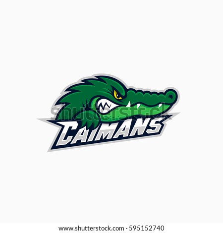 Crocodile Mascot Sport Team On White Stock Vector 592733756 - Shutterstock