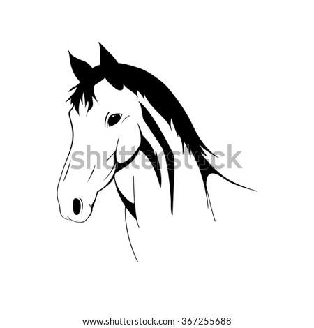 Vector Image Horse Head Design On Stock Vector 517700446 - Shutterstock