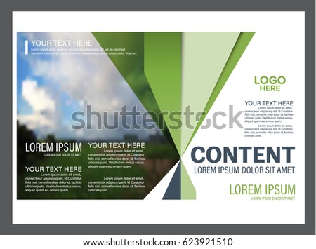 Greenery Brochure Layout Design Template Annual Stock Vector 577034848 ...