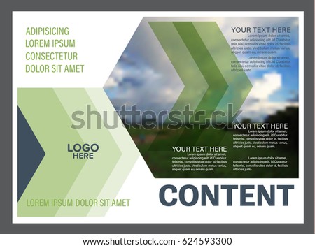 Greenery Brochure Layout Design Template Annual Stock Vector 577034848 ...