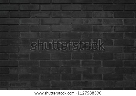 Black Brick Wall Texture Background Brickwork Stock Photo