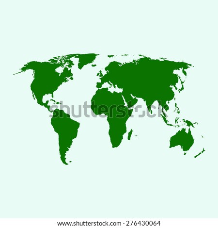 Green Political World Map Country Borders Stock Vector 570781078 ...