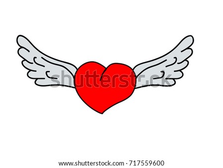 Heart Wings Stock Vector 70729717 - Shutterstock