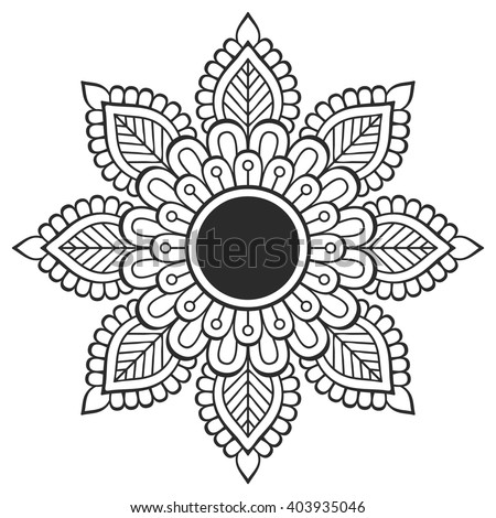 Flower Mandala Vintage Decorative Elements Oriental Stock Vector 403935046