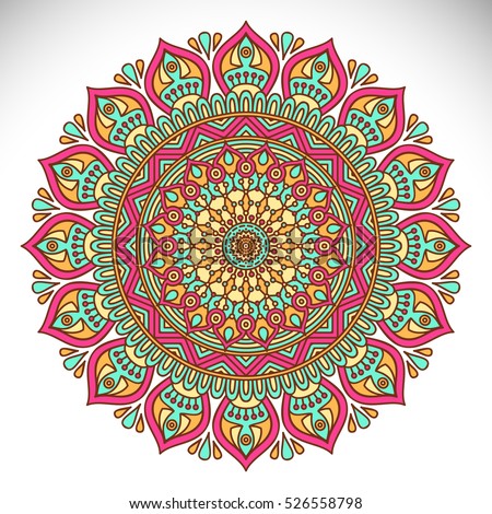 Mandala Vintage Decorative Elements Hand Drawn Stock Vector 239282278 ...