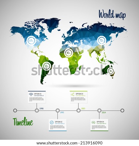 world map infographic template