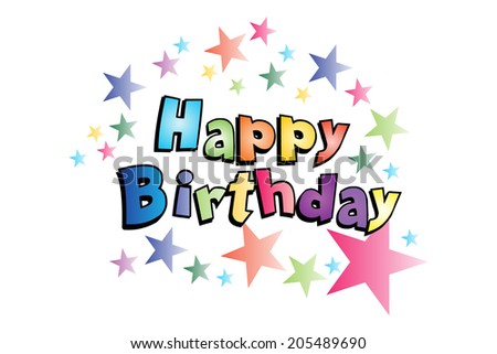 Happy Birthday Celebration Greeting Card Vector Stock Vector 341875934 ...