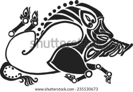 running twisted boar style scythian tattoos stock vector 235530673 running twisted boar style scythian tattoos stock vector 235530673
