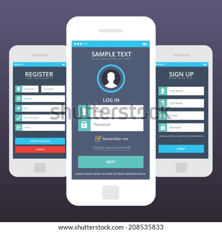 login screen templates