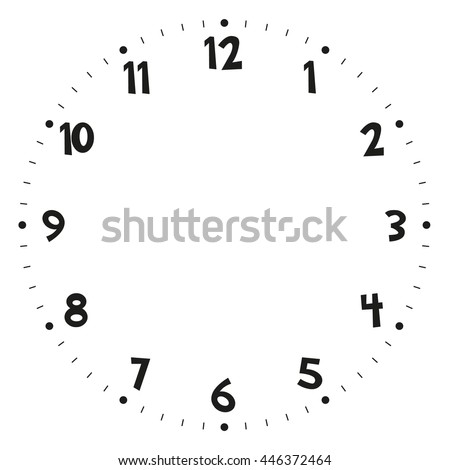 Clock Face Vector Illustration Stock Vector 446372479 - Shutterstock