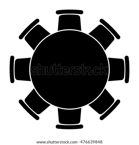 Vector Round Table Icon Stock Vector 397054834 - Shutterstock