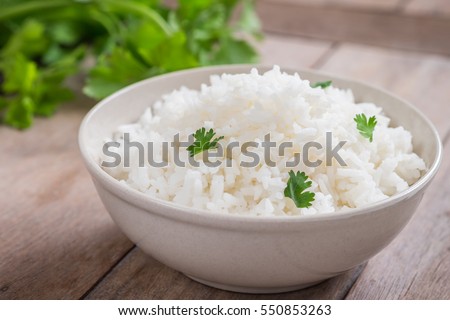 White rice in bowl