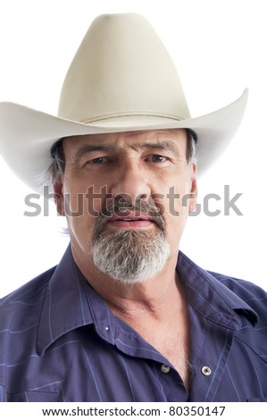 Mature Male Wearing Cowboy Hat Eye Stock Photo 80350150 - Shutterstock