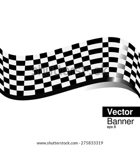 Download Checkered Flag Banner Stock Vector 275833319 - Shutterstock