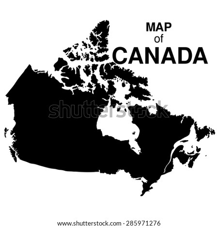 Regions Map Canada Map Canada Silhouette Stock Vector 285971276 ...