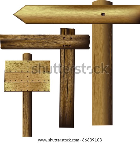 Vintage Signpost Elements Stock Vector 53749189 - Shutterstock